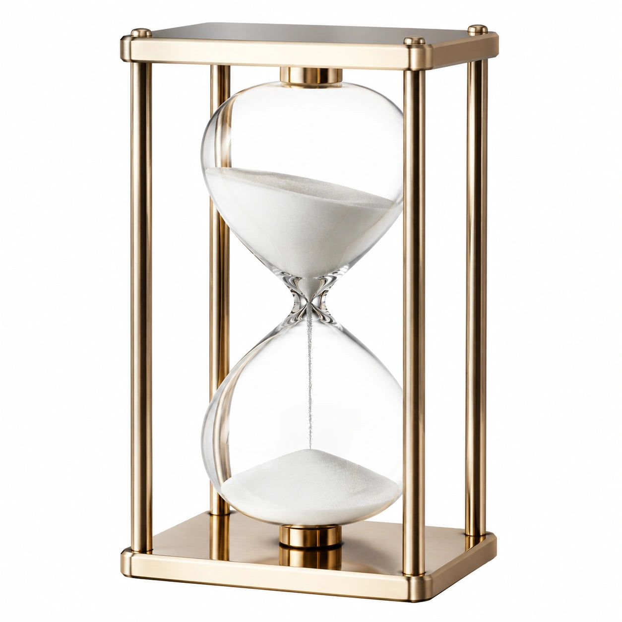 Clessidra Decorativa in Metallo Dorato e Vetro 60 Minuti