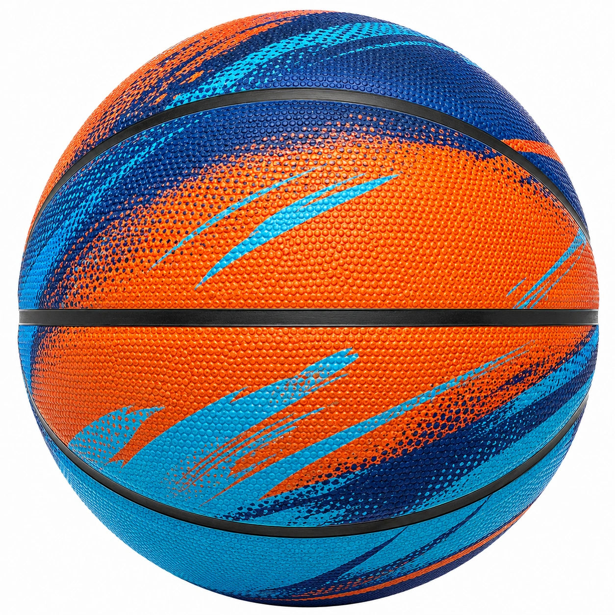 Pallone da Basket Arancione e Blu con Design Antiscivolo