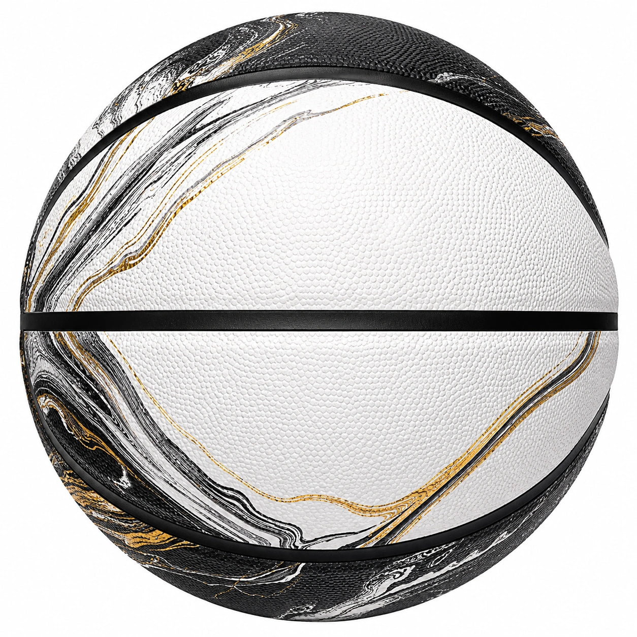 Pallone da Basket Outdoor Taglia 7 Bianco Nero Oro