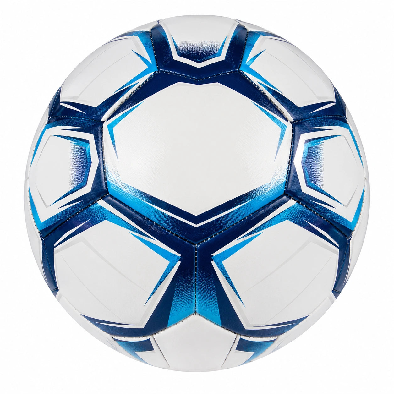 Pallone da Calcio Misura 5 Bianco e Blu per Allenamento