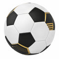Pallone da Calcio Bianco Nero con Dettagli Oro