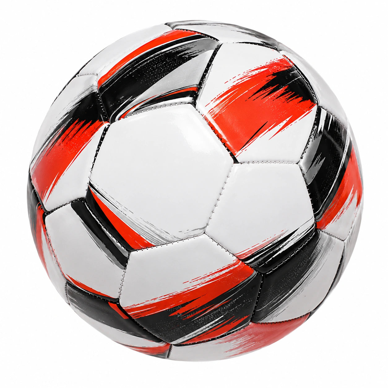 Pallone da Calcio Taglia 5 Bianco, Nero e Rosso