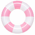 Ciambella Gonfiabile a Strisce Rosa e Bianche, 90cm
