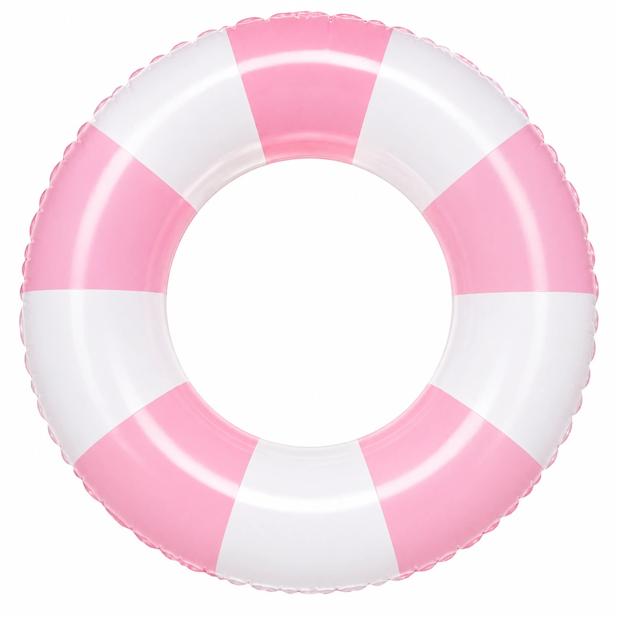 Ciambella Gonfiabile a Strisce Rosa e Bianche, 90cm