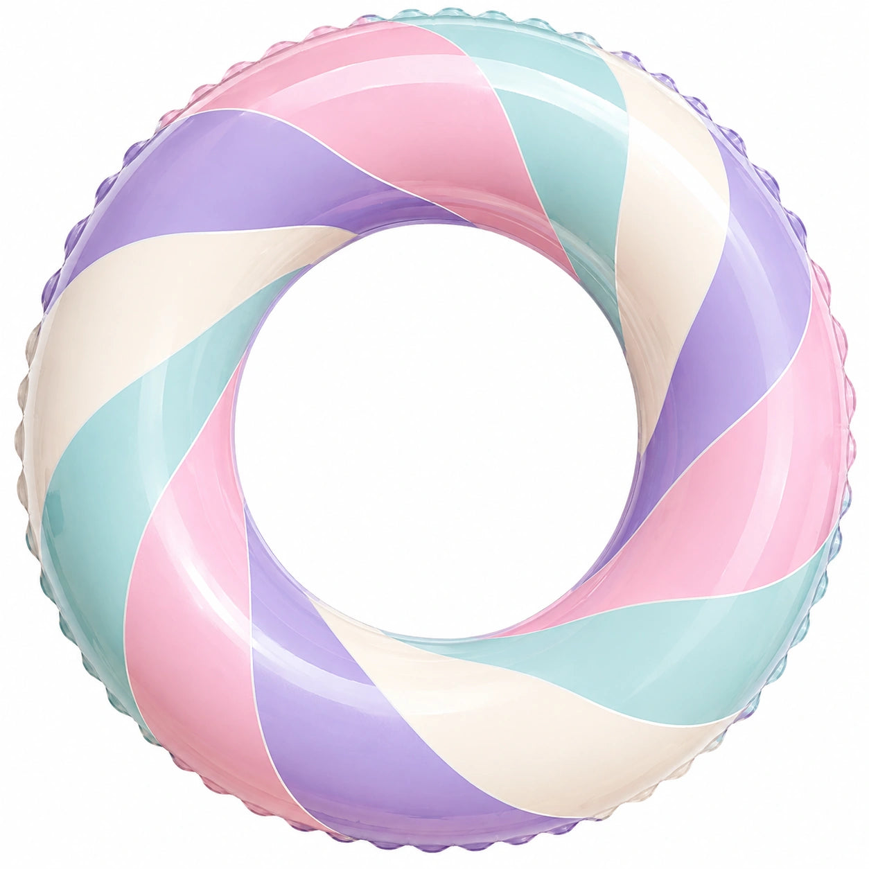 Ciambella gonfiabile a spirale multicolore 90 cm